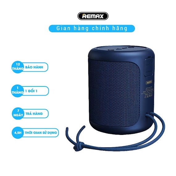 Loa Bluetooth Mini Chính Hãng Chống Nước Bass Mạnh 10W, Loa Bluetooth Xách Tay Hát Karaoke Icybernet Remax Rb - M56