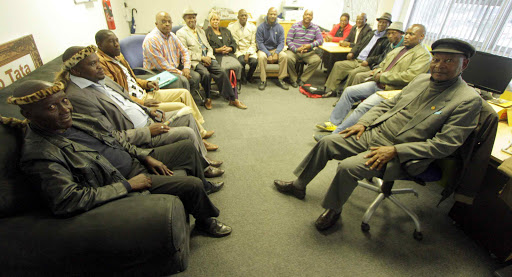 VICTORIOUS HOUSE: AmaBhaca from the Makaula royal family celebrating their win after the Mthatha High Court ruled in their favour in the dispute over the Makaula traditional council Picture: LULAMILE FENI