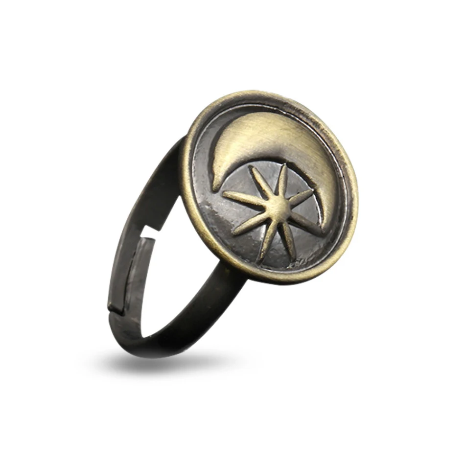 Vintage Bronzen Ster Maan Ring, een uniek hemels accessoire. Elegant design, perfect voor een bohemien touch en een originele uitstraling. Ideaal voor dagelijks gebruik.
