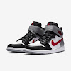 air jordan 1 high flyease black/white/particle gray/gym red