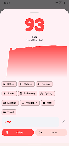 Screenshot Instant heart rate monitor