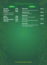 Urvasi Inn Restaurant menu 4