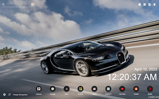 Bugatti Wallpaper Theme New Tab