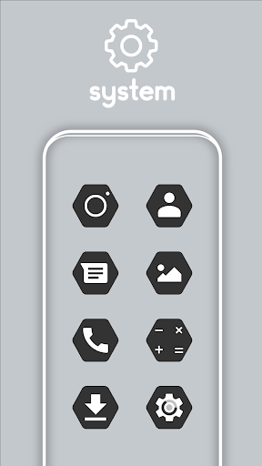 Hexagon Dark - Icon Pack