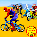 Superheroes Bmx Racing Game