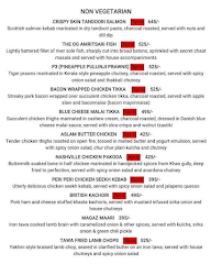 The Delhi Project menu 2