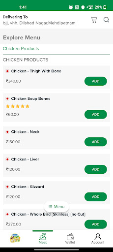 Screenshot AB Meat – Chicken, Meat & Fish