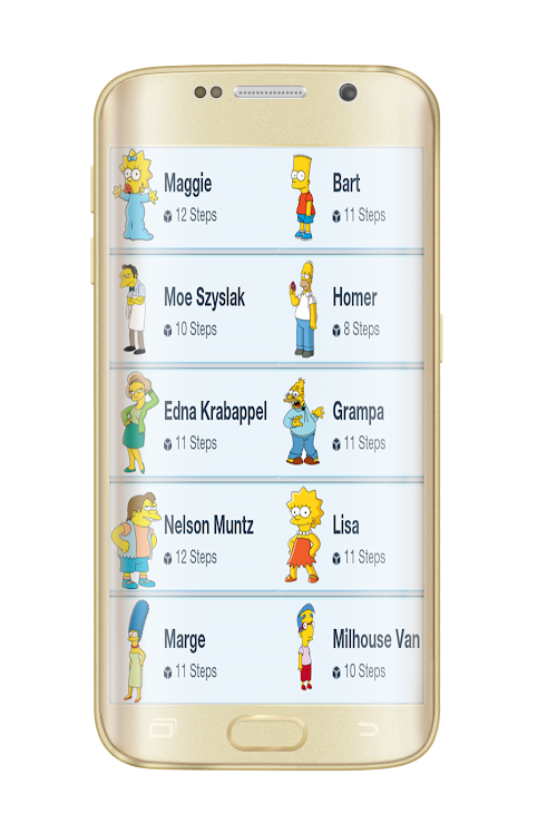Android application Drawing Coloring Game Simpsons screenshort