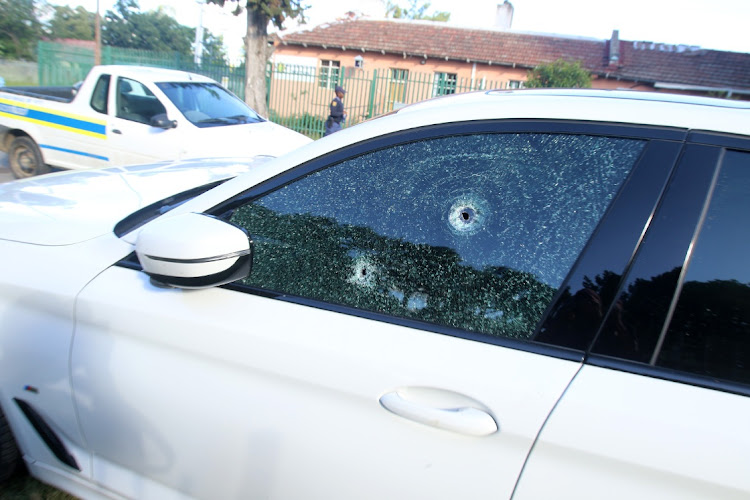 The car driven by Mboneli Vesele, the slain bodyguard of Fort Hare University vice-chancellor professor Sakhela Buhlungu. Picture: MICHAEL PINYANA