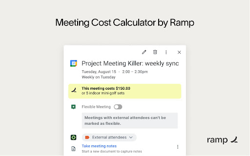 Meeting Cost Calculator by Ramp