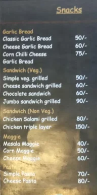 The Friendly Beans menu 1