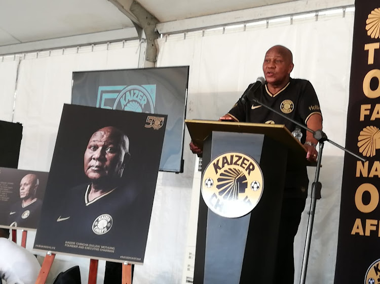 Kaizer Chiefs owner-chairman Kaizer Motaung speaks during the club's 50th Anniversary celebrations in Phefeni, Soweto, on January 7 2020.