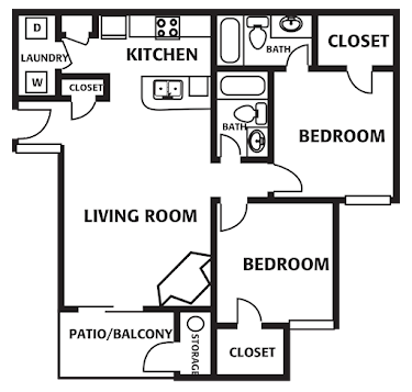 1 Bed 1 Bath