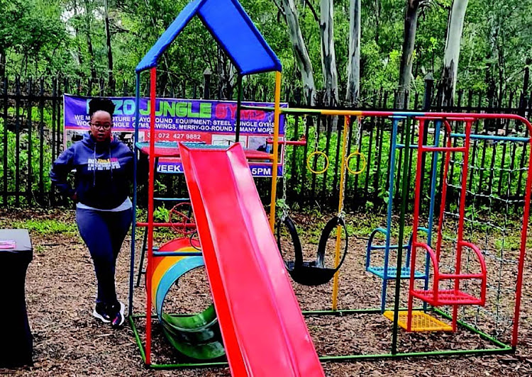 Yolanda Mdlaka installed eye-catching jungle gyms for her new pre-school in the Eastern Cape.