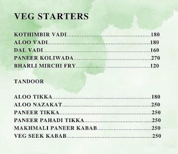 Mejwani Maharashtrachi menu 