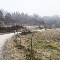 strada bianca di campagna di 