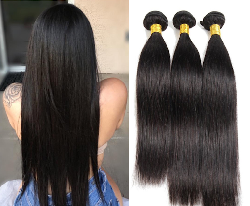 Title 1, Black Synthetic Straight Hair Weave for Stunnin...