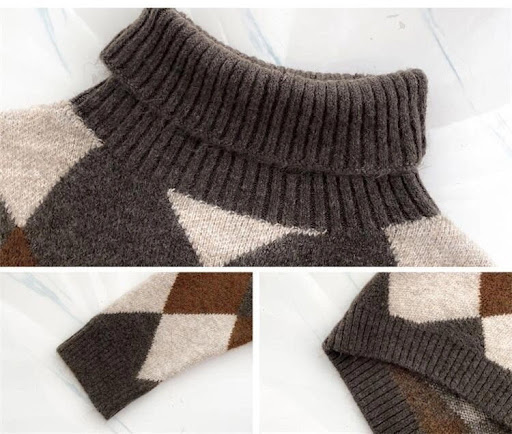 Title 2, Thick Turtleneck Sweater Lazy Loose Western Sty...