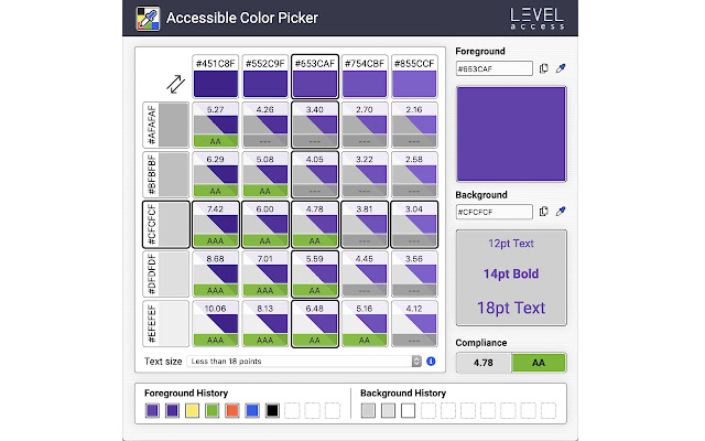 Accessible Color Picker chrome extension