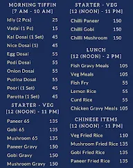 K P Spice menu 2