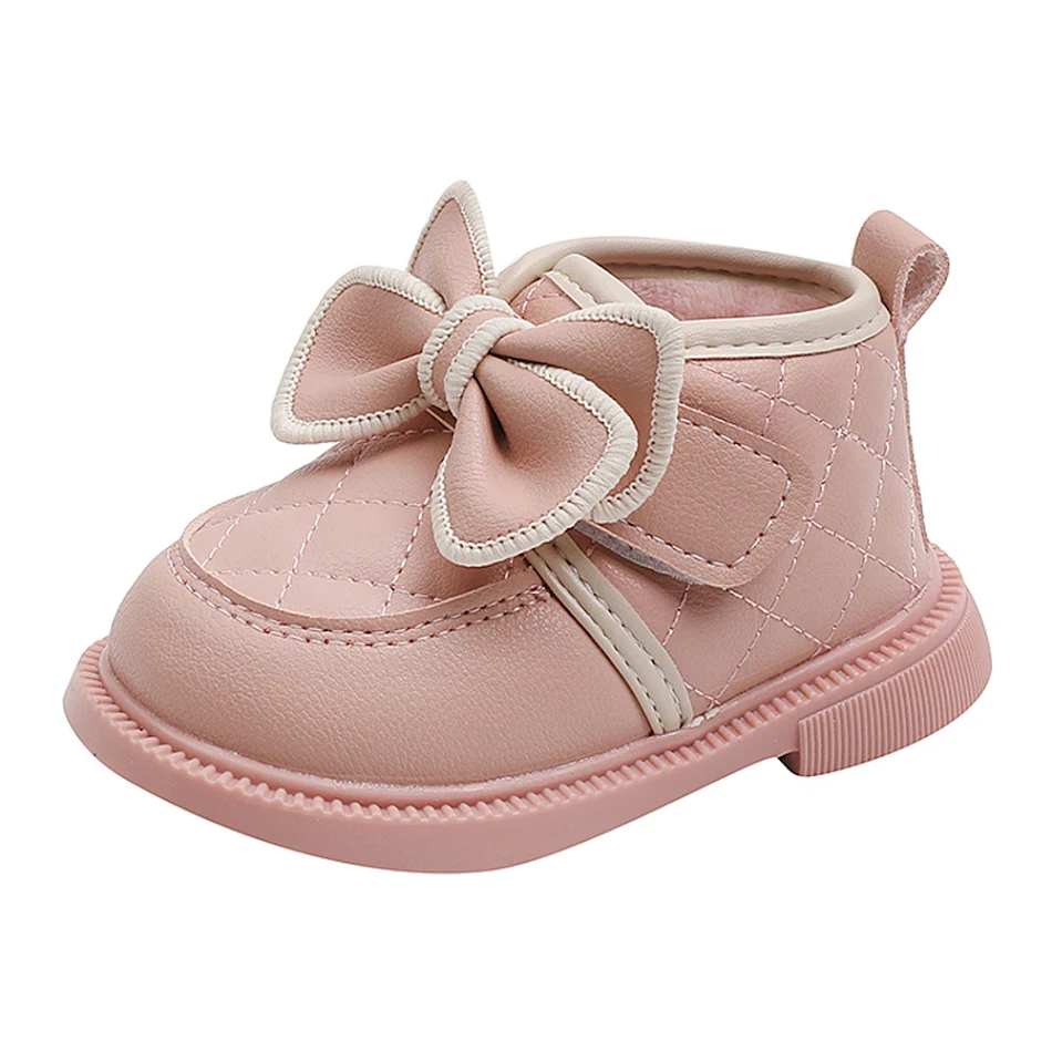 Chaussures en coton à nœud simple pour bébé fille Douces et confortables, idéales pour les premiers pas et le quotidien. Légères et respirantes.