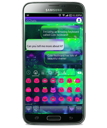 Galaxy Emoji Keyboard Theme HD