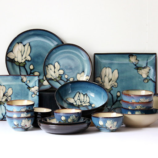Title 8, Underglaze Color Hand-painted Creative Bowls an...