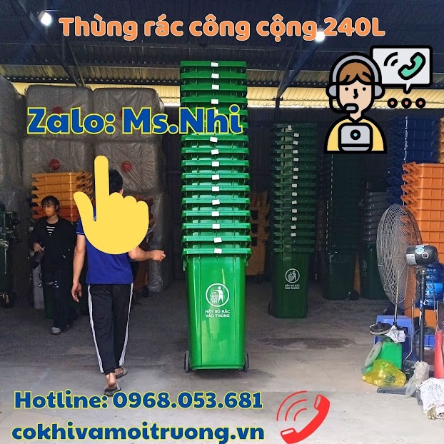 Thùng rác công cộng 240L