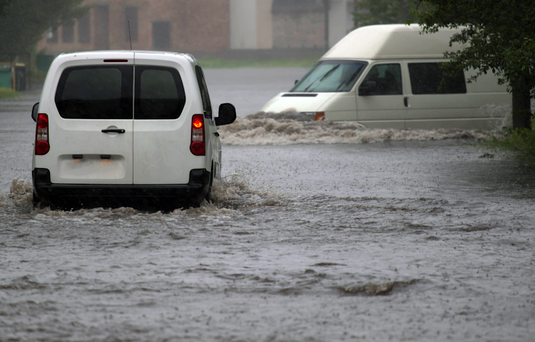 Torrential downpours are occurring across Gauteng on Sunday