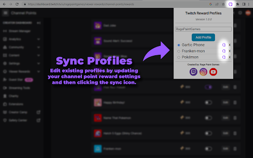 Twitch Reward Profiles