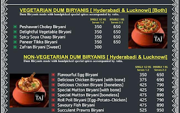 La Taj - Biryani & Kebabs menu 