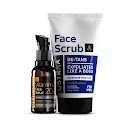 Ustraa Vitamin C Face Serum - 30ml & Face Scrub for de-Tan - 100g