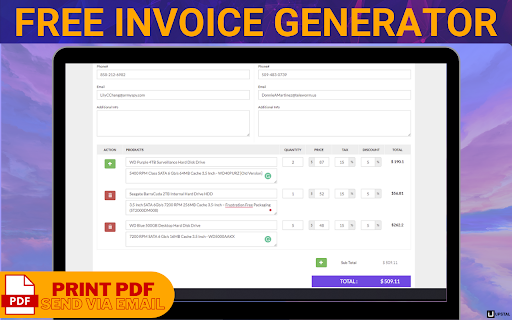 Free Invoice Generator - InvoiceStal