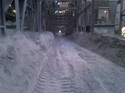 Ash build-up inside the power plant