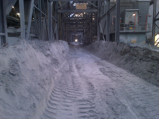 Ash build-up inside the power plant