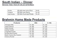 Brahmin Homely Food menu 5