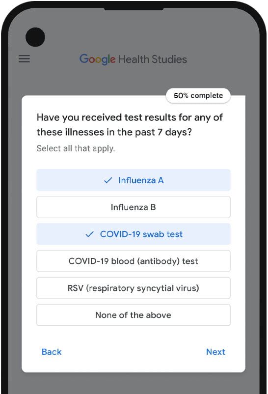 Google Health UI - ಸಾಪ್ತಾಹಿಕ ಸಮೀಕ್ಷೆ