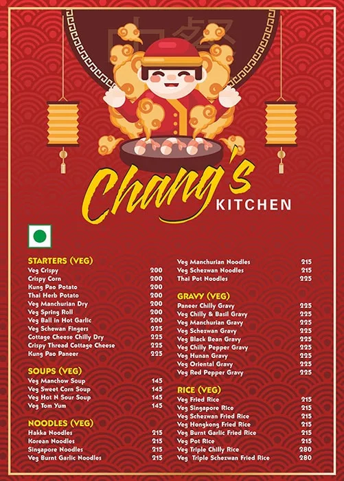 Chang's Kitchen menu 