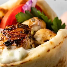 Chicken Souvlaki on Pita