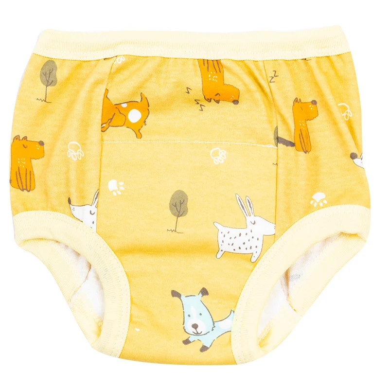Fralda calça de treinamento para bebês impermeável, formato de fralda para auxiliar no desfralde e proteger contra vazamentos.