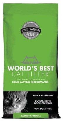 World's Best Cat Litter made of 100% natural whole kennel corn.