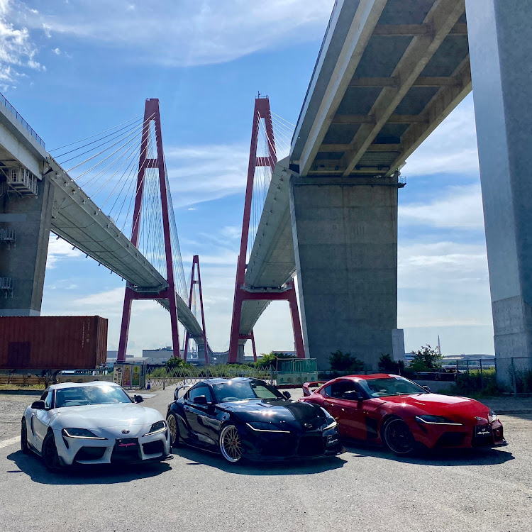 スープラの半田のナナガン・恋して宇宙少年CAFE・名港トリトン・知多の竹林・BBS LMに関するカスタム事例の投稿画像6枚目