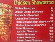 K.G.N Chicken Shawarma menu 1