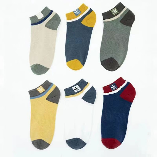 Title 6, Short color matching ankle athletic socks for u...
