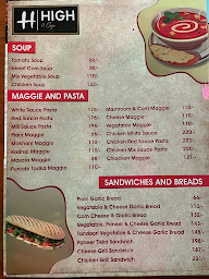 High 6 Cafe menu 1