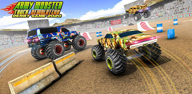 Army Monster Truck Game Derby