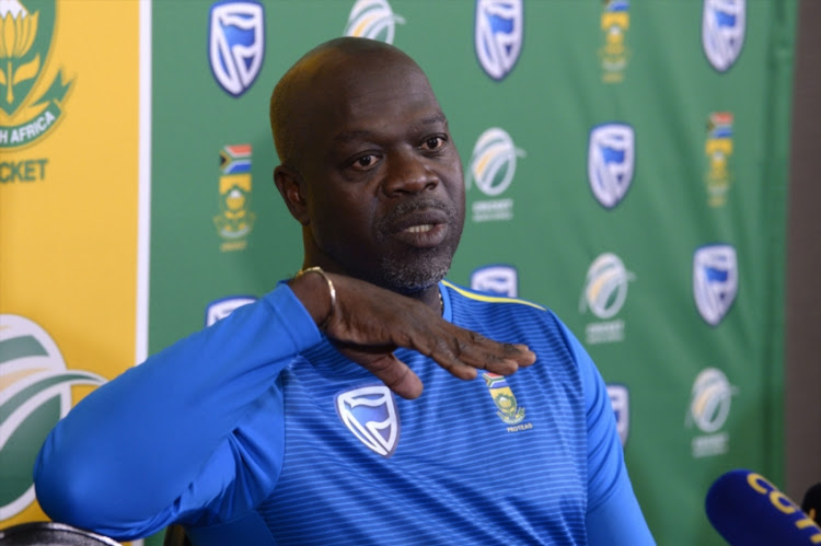 Ottis Gibson during the Pakistan Arrival Press Conference and Ottis Gibson Media Opportunity at Sandton Sun Hotel on December 14, 2018 in Johannesburg, South Africa.