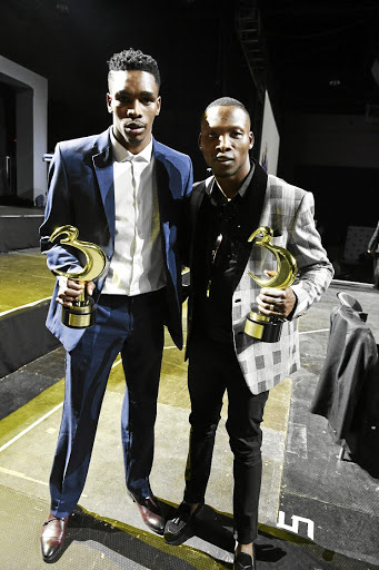 Male Boxer of the Year winner Tulani Mbenge and Knockout of the Year Award recipient Zolani Tete at the BSA Awards in Sandton on Friday.