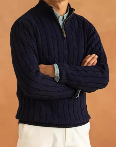 Maglione da uomo a manica lunga con - 2