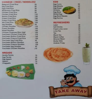 Naadan's Restaurant menu 